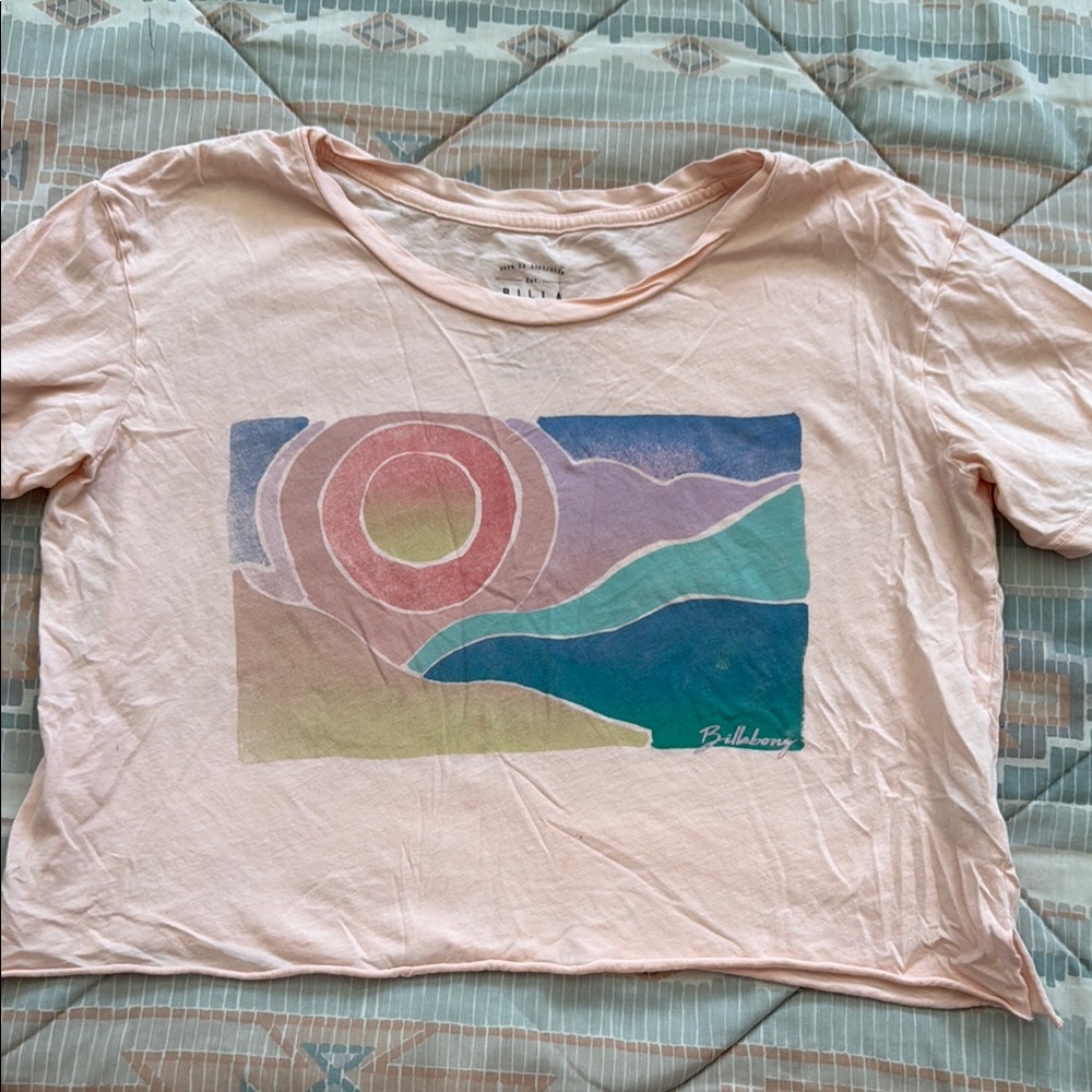 Billabong Pastel Graphic Crop Top